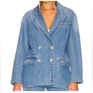 Something Navy Denim Blazer